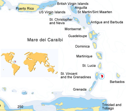 Caraibi in barca a vela